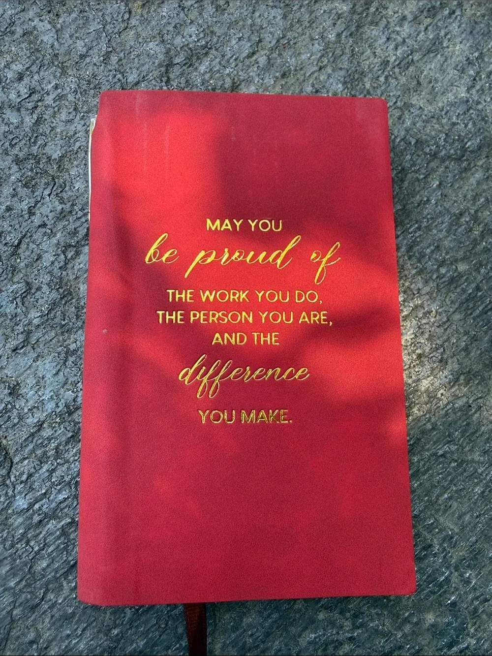 Red Inspirational Journal with Gold Foil Text